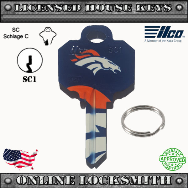 SC1 – Uncut Officially NFL Licensed Key Denver Broncos – Online Locksmith  Store