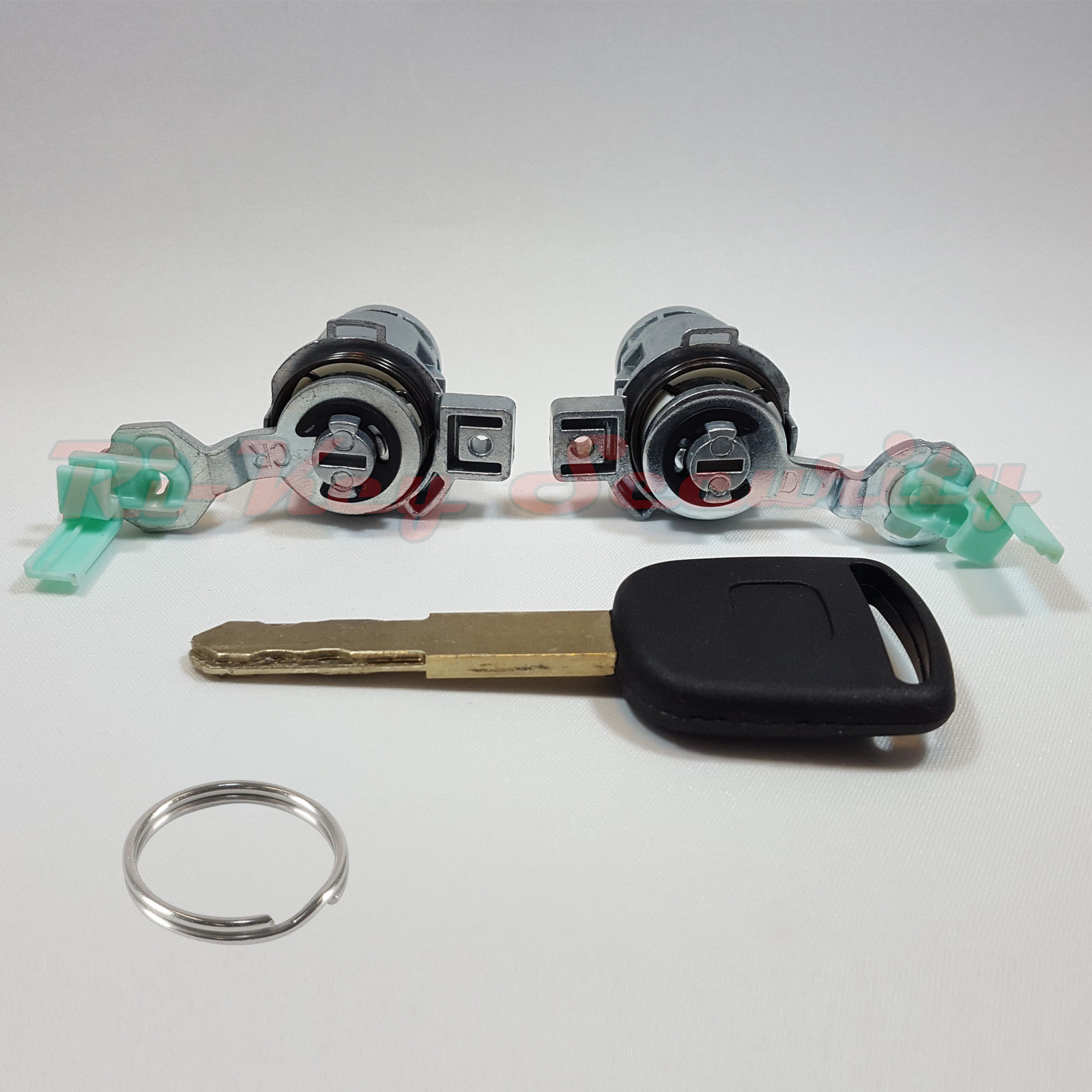Ignition Switch Cylinder, 2 Door Lock Set and Matching Transponder Key